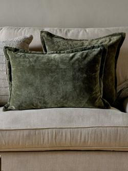 nkuku Pilani Rectangular Cushion Cover, Moss Green - view 2, Moss Green