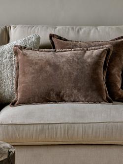 Nkuku Renwal Rectangular Cushion Cover, Brown - view 2, Brown