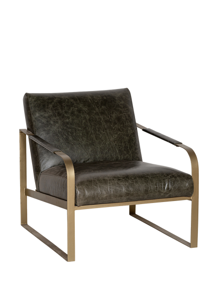 nkuku Adra Occasional Chair, Green - view 2, Moss Green