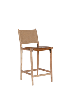 nkuku Nayan Counter Chair, Tan, Tan