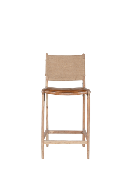 nkuku Nayan Counter Chair, Tan - view 2, Tan