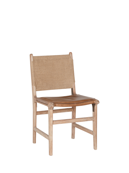 nkuku Nayan Dining Chair, Tan, Tan