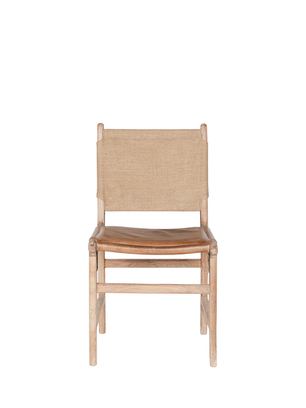 nkuku Nayan Dining Chair, Tan - view 2, Tan