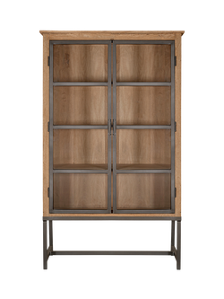 nkuku Nirvi Display Cabinet, Natural/Black, Black