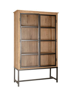 nkuku Nirvi Display Cabinet, Natural/Black - view 2, Black