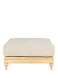 nkuku Krissa Linen Footstool, Natural