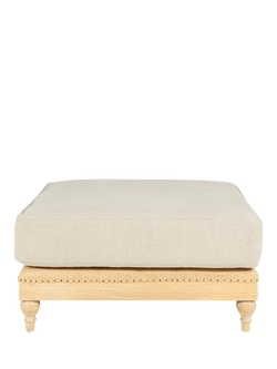 nkuku Krissa Linen Footstool, Natural, Natural