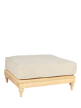 nkuku Krissa Linen Footstool, Natural