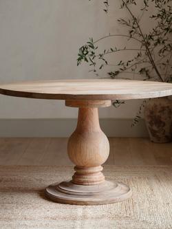 nkuku Laya 4 Seater Round Table, Natural - view 2, Natural