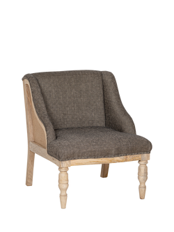 nkuku Elbu Weave Armchair, Charcoal - view 2, Charcoal