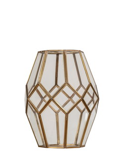 nkuku Nazat Geometric Iron Lamp Shade, Antique Brass, Antique Brass