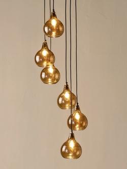 nkuku Ziva Cluster Glass Pendant Ceiling Light, Light Smoke Brown - view 2, Light Smoke Brown
