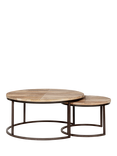 nkuku Aasha Coffee Tables, Nest of 2, Natural