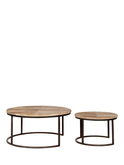 nkuku Aasha Coffee Tables, Nest of 2, Natural - view 2, Natural