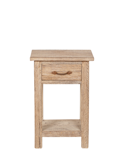 nkuku Ibo Reclaimed Wood Bedside Table, Natural - view 2, Natural