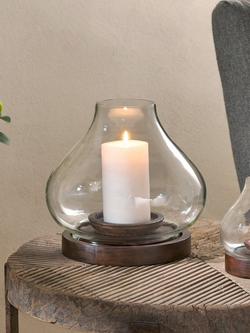 nkuku Narya Lantern Candle Holder, Dark Stain, Large - view 2, Dark Stain