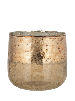 nkuku Konara Tealight Candle Holder, Copper Smoke, Medium, Copper Smoke