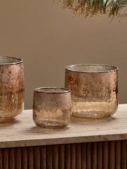 nkuku Konara Tealight Candle Holder, Copper Smoke, Medium - view 2, Copper Smoke