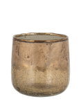 nkuku Konara Tealight Candle Holder, Copper Smoke, Small