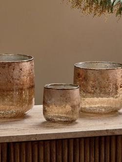 nkuku Konara Tealight Candle Holder, Copper Smoke, Small - view 2, Copper Smoke