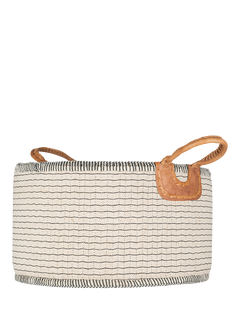 nkuku Anujuli Storage Basket, Off White/Black
