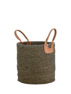 nkuku Indra Storage Basket, Large, Charcoal