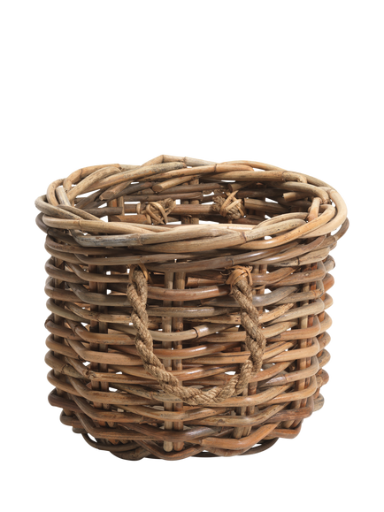 nkuku Chunky Rattan Storage Basket, Brown