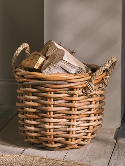nkuku Chunky Rattan Storage Basket - view 2, Brown