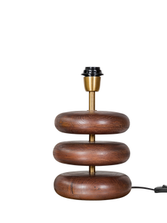 nkuku Kankad Mango Wood Table Lamp Base, Dark Stain