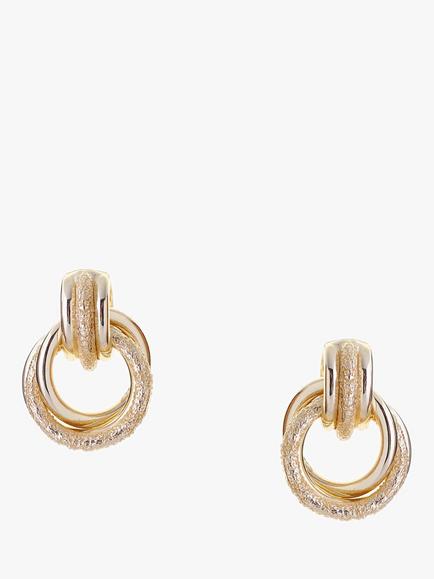 Tutti Fuse Interlocking Drop Earrings, Gold, Gold