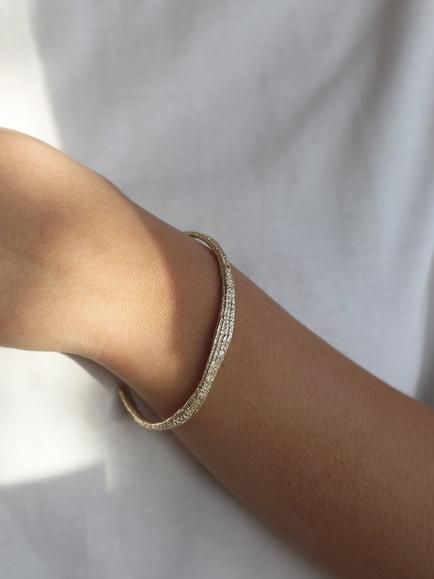 Tutti Ravine Textured Cuff, Gold - view 2, Gold
