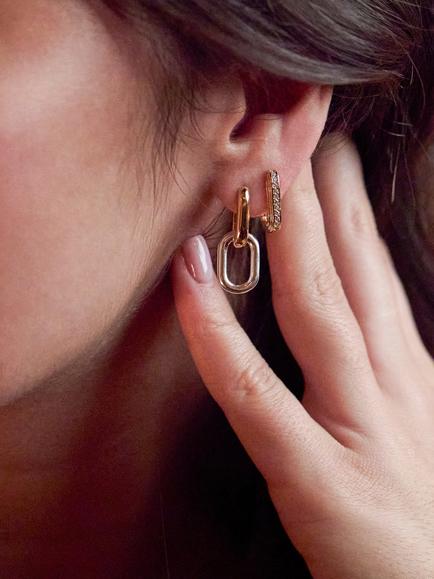 Estella Bartlett Waterproof Detachable Link Hoop Earrings, Multi - view 2, Multi