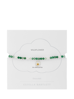 Estella Bartlett Wild Flower Agate And Pearl Bracelet, Green/Multi - view 2, Green/Multi