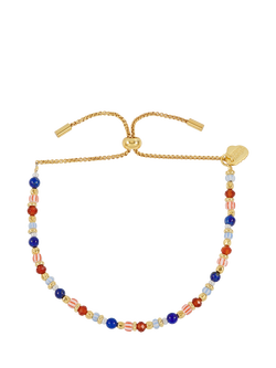 Estella Bartlett Amelia Mixed Glass Beaded Bracelet, Gold/Multi, Gold/Multi