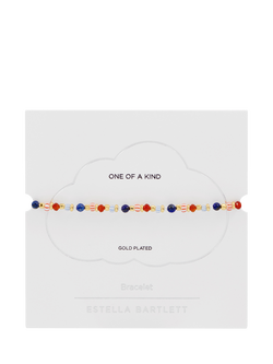 Estella Bartlett Amelia Mixed Glass Beaded Bracelet, Gold/Multi - view 2, Gold/Multi