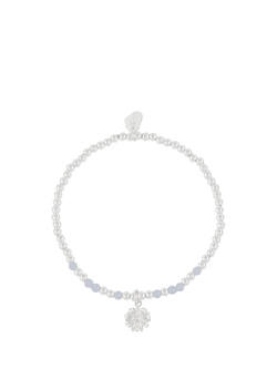 Estella Bartlett Wild Agate Beaded Bracelet, Silver/Blue, Silver/Blue