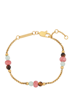 Estella Bartlett Multi Gemstone Rope Chain Bracelet, Gold, Gold