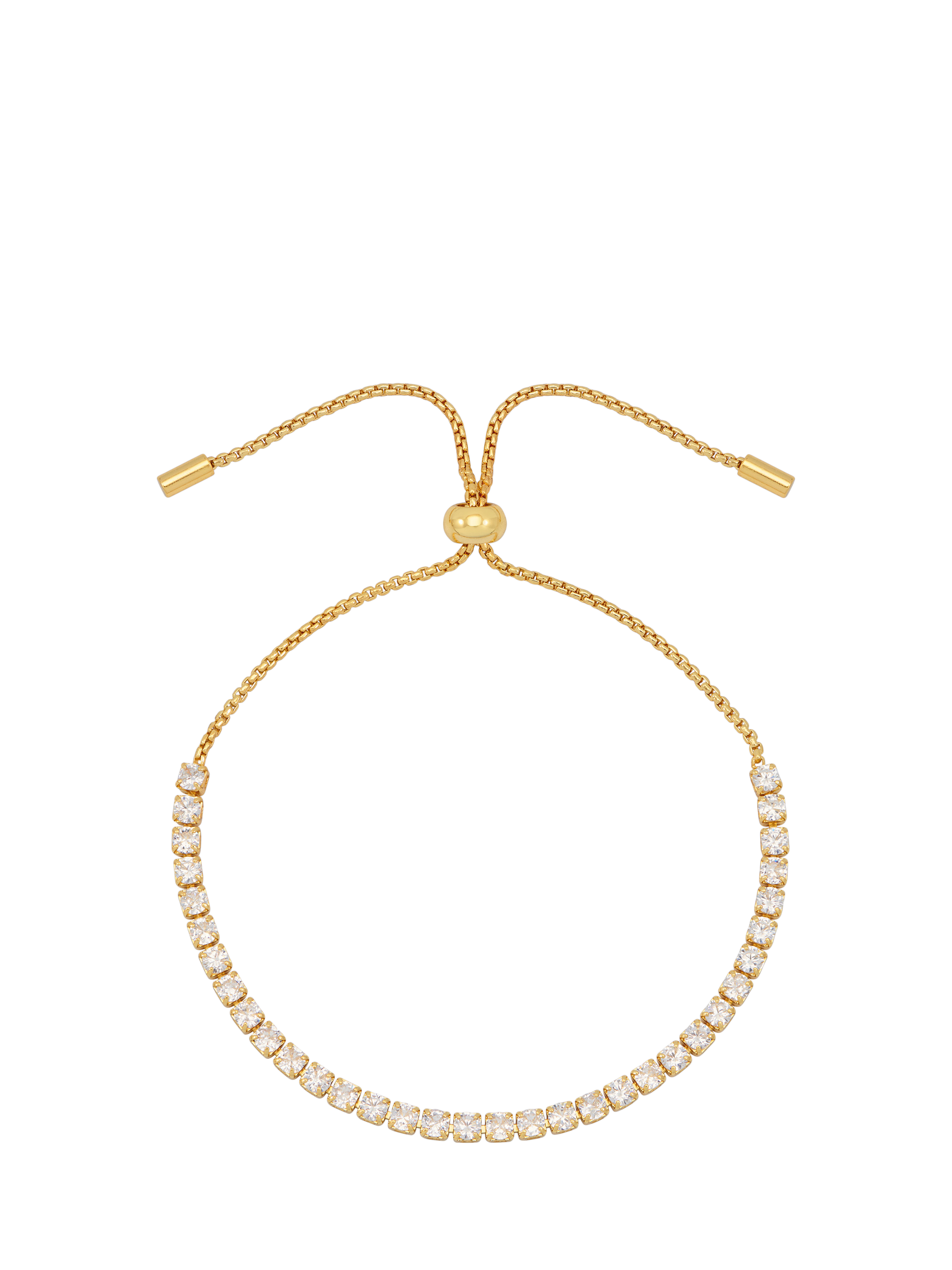 Product image 1 of 2, which shows Estella Bartlett Lovely Little Things Cubic Zirconia Tennis Bracelet, Gold