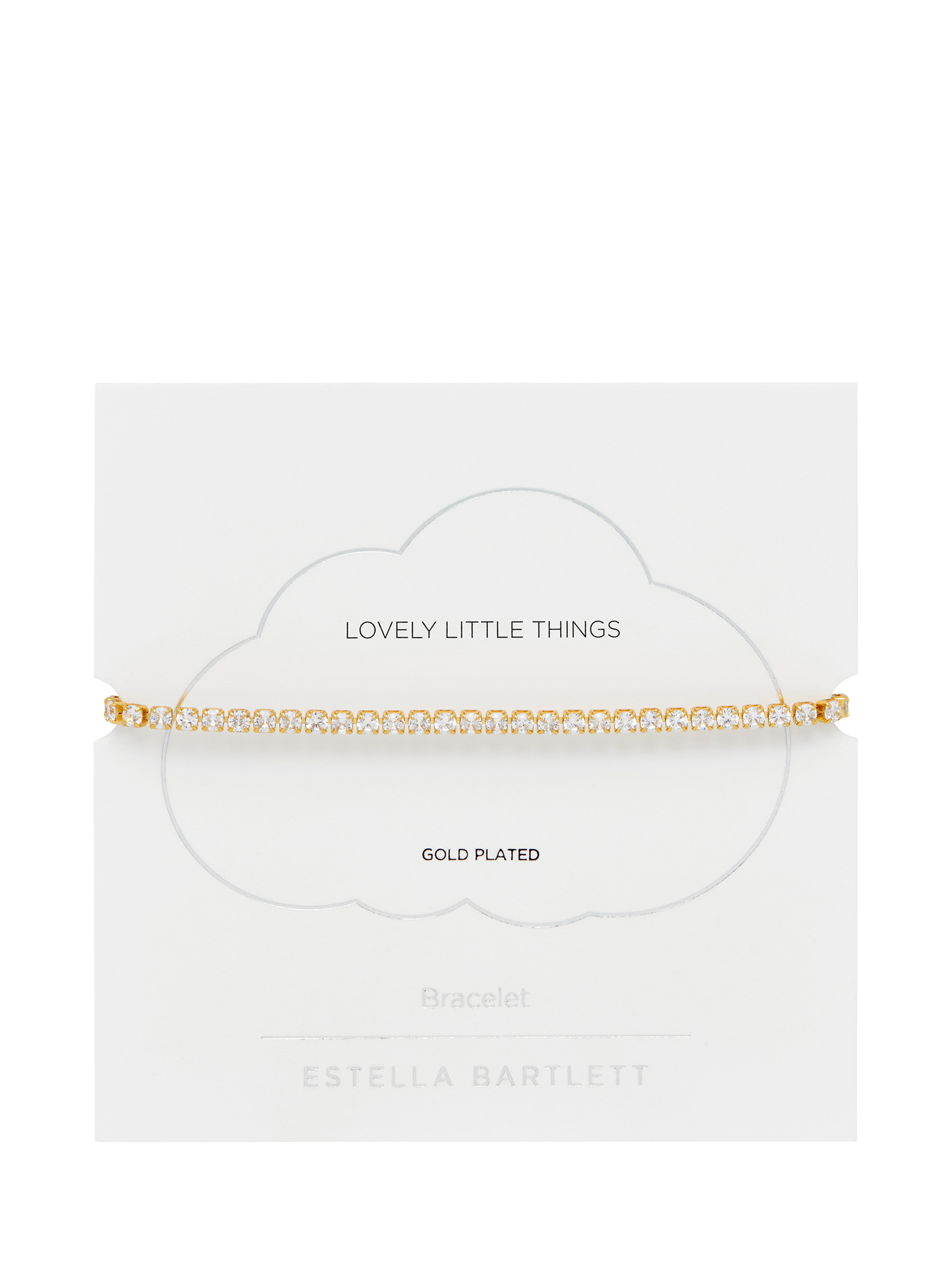 Product image 2 of 2, which shows Estella Bartlett Lovely Little Things Cubic Zirconia Tennis Bracelet, Gold
