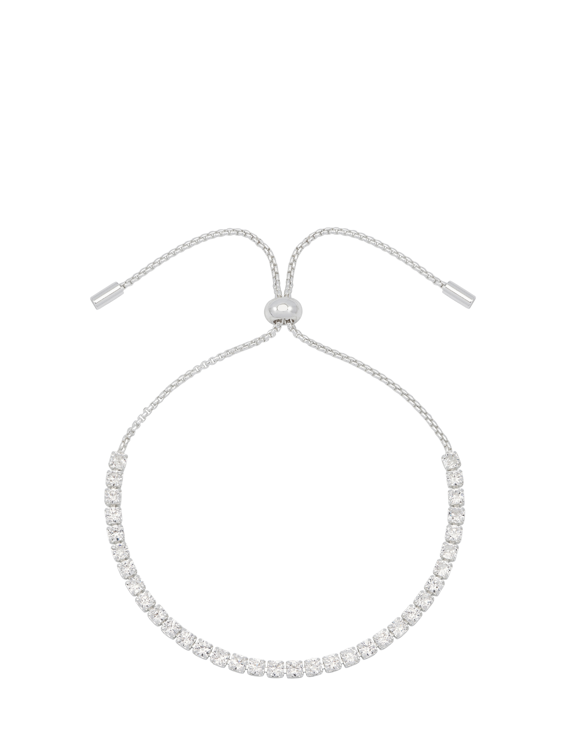 Product image 1 of 2, which shows Estella Bartlett Lovely Little Things Cubic Zirconia Tennis Bracelet, Silver