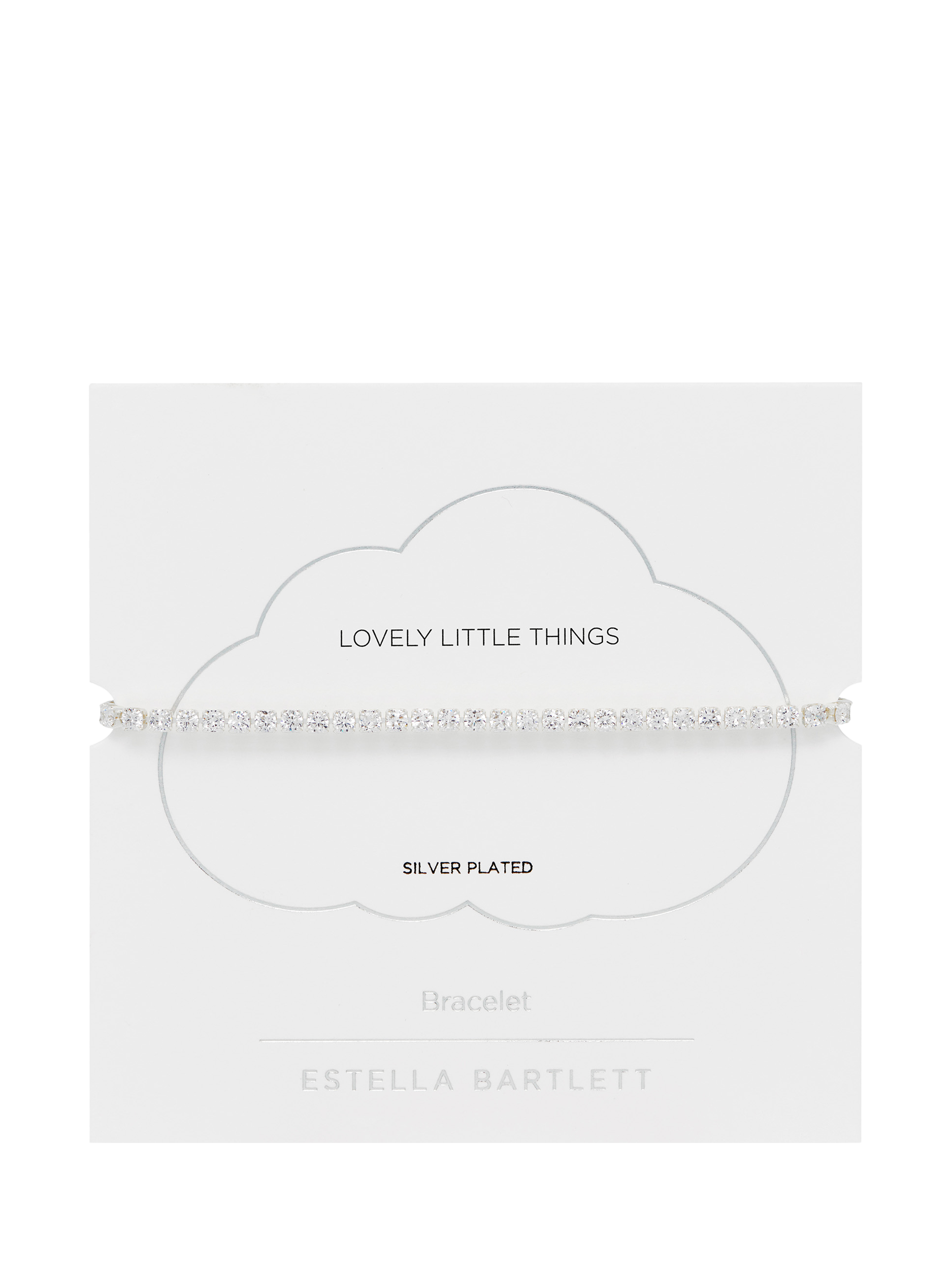Product image 2 of 2, which shows Estella Bartlett Lovely Little Things Cubic Zirconia Tennis Bracelet, Silver