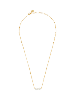 Estella Bartlett Beaded Chain & Pearl Necklace, Gold