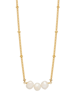 Estella Bartlett Beaded Chain & Pearl Necklace - view 2, Gold