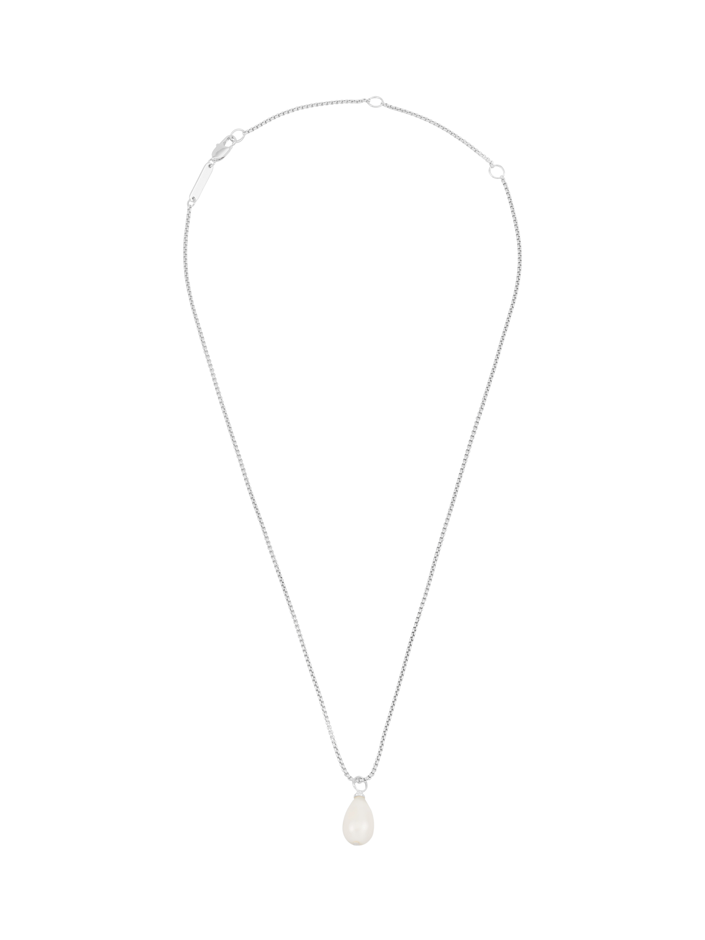 Product image 1 of 4, which shows Estella Bartlett Baroque Pearl Pendant Necklace, Silver