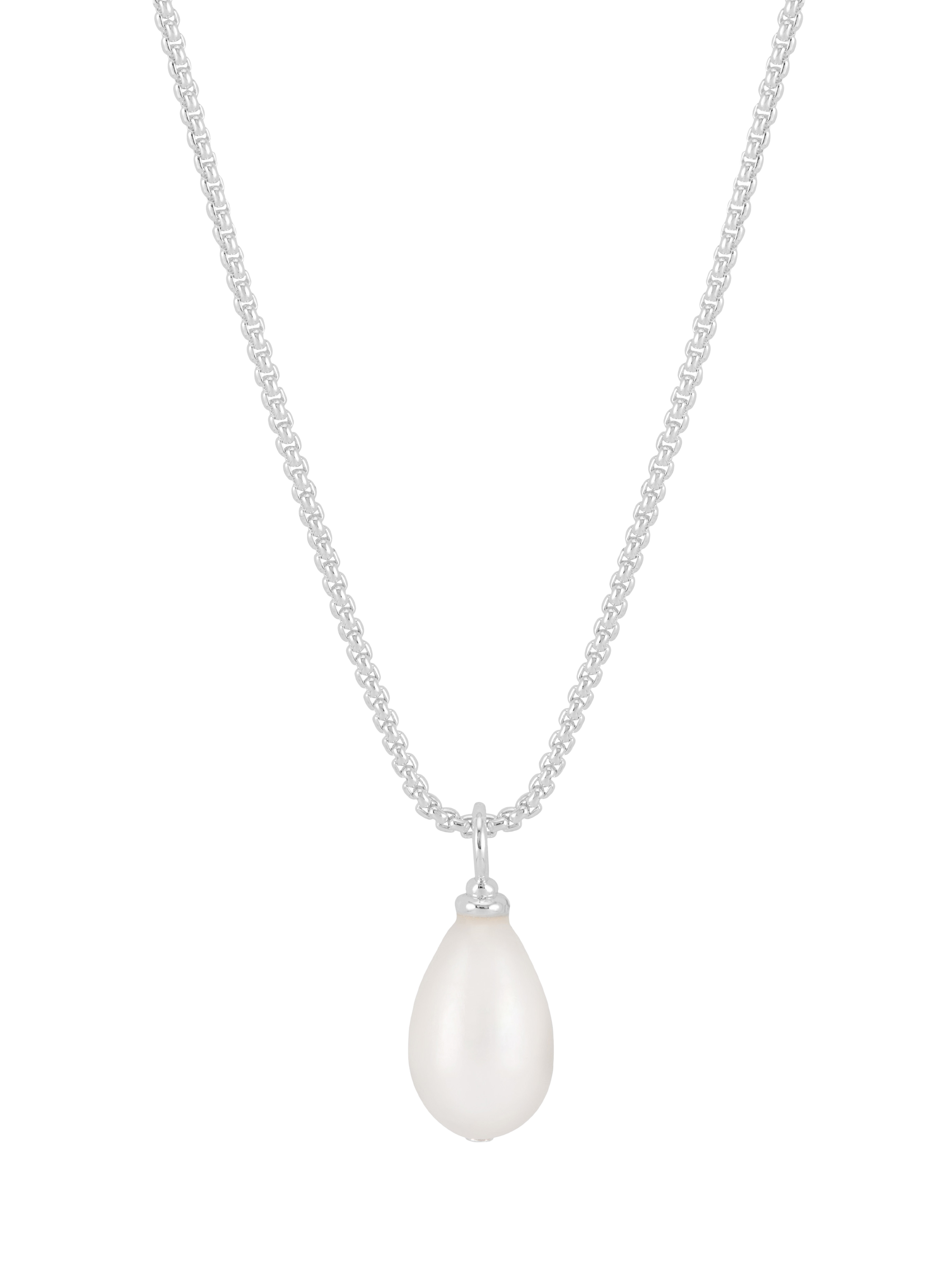 Product image 2 of 4, which shows Estella Bartlett Baroque Pearl Pendant Necklace, Silver