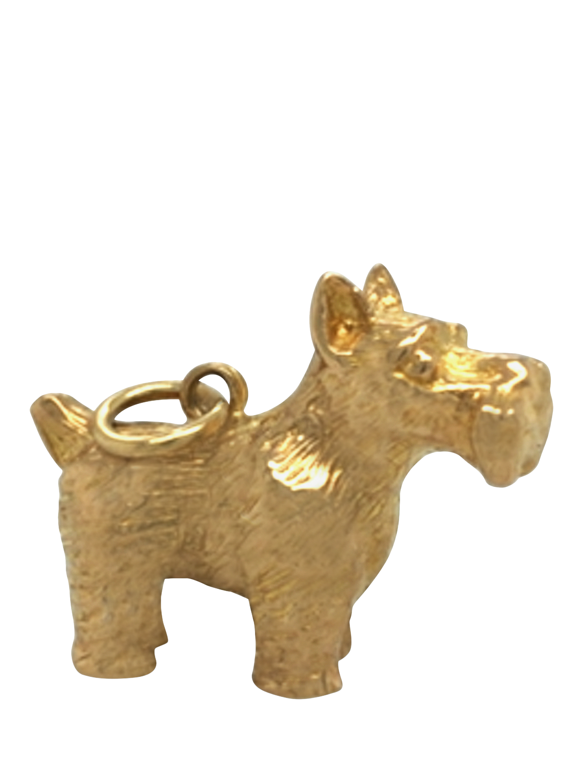 Product image 1 of 3, which shows Vintage Fine Jewellery Pre-Loved 9ct Yellow Gold Scottie Dog Charm, Dated London 1965