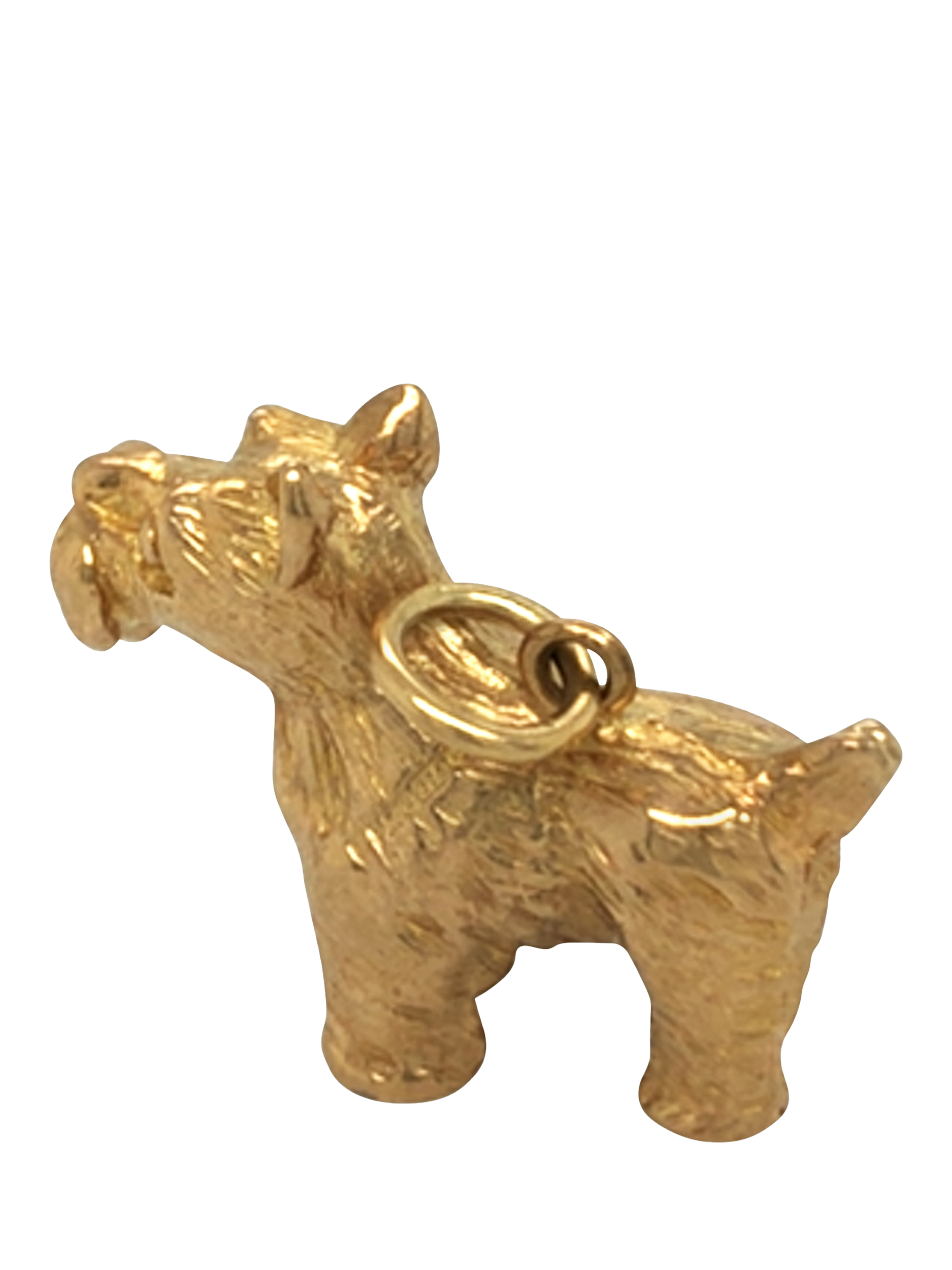 Product image 2 of 3, which shows Vintage Fine Jewellery Pre-Loved 9ct Yellow Gold Scottie Dog Charm, Dated London 1965