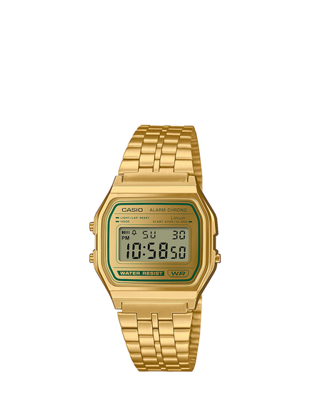 Casio Unisex Vintage Digital Bracelet Strap Watch, Gold, Gold