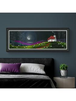 John Lewis Geoff Beckett 'Dreaming' Framed Print, 49 x 129cm, Purple/Green - view 2, Purple / Green