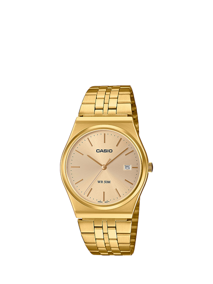 Casio MTP-B145G-9AVEF Men's Vintage Analogue Watch, Gold, Gold